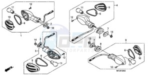 CBR600RRA Australia - (U) drawing WINKER (3)