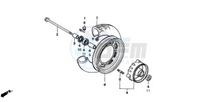 CH125 drawing FRONT WHEEL