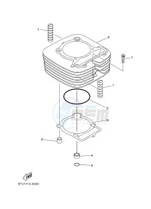 YFM350A YFM350TF GRIZZLY 350 2WD (B145) drawing CYLINDER