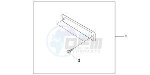 FES150A 125 S-WING drawing PILLION BACKREST PAD