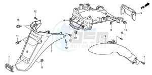 PES150 125 drawing REAR FENDER