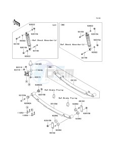 KAF 950 C [MULE 3010 TRANS4X4 DIESEL] (C7F) C7F drawing REAR SUSPENSION