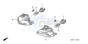 VFR800A9 France - (F / ABS CMF MME TWO) drawing WINKER