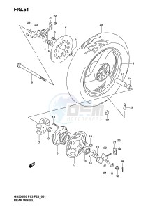 GS500 (P3) drawing REAR WHEEL