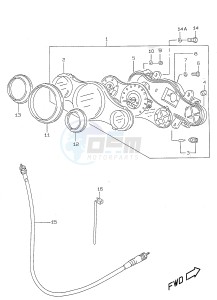 AY50 (V-W-X-Y) katana drawing SPEEDOMETER (model V W X Y)