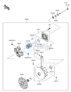 MULE SX 4x4 KAF400HJF EU drawing Drive Converter