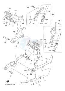 XVS950CR XVS950 CAFE RACER XV950 RACER 60TH ANNIV. (B33E) drawing STAND & FOOTREST