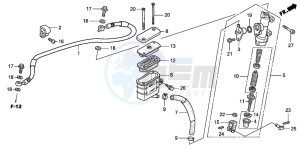 CBR125RS drawing RR. BRAKE MASTER CYLINDER