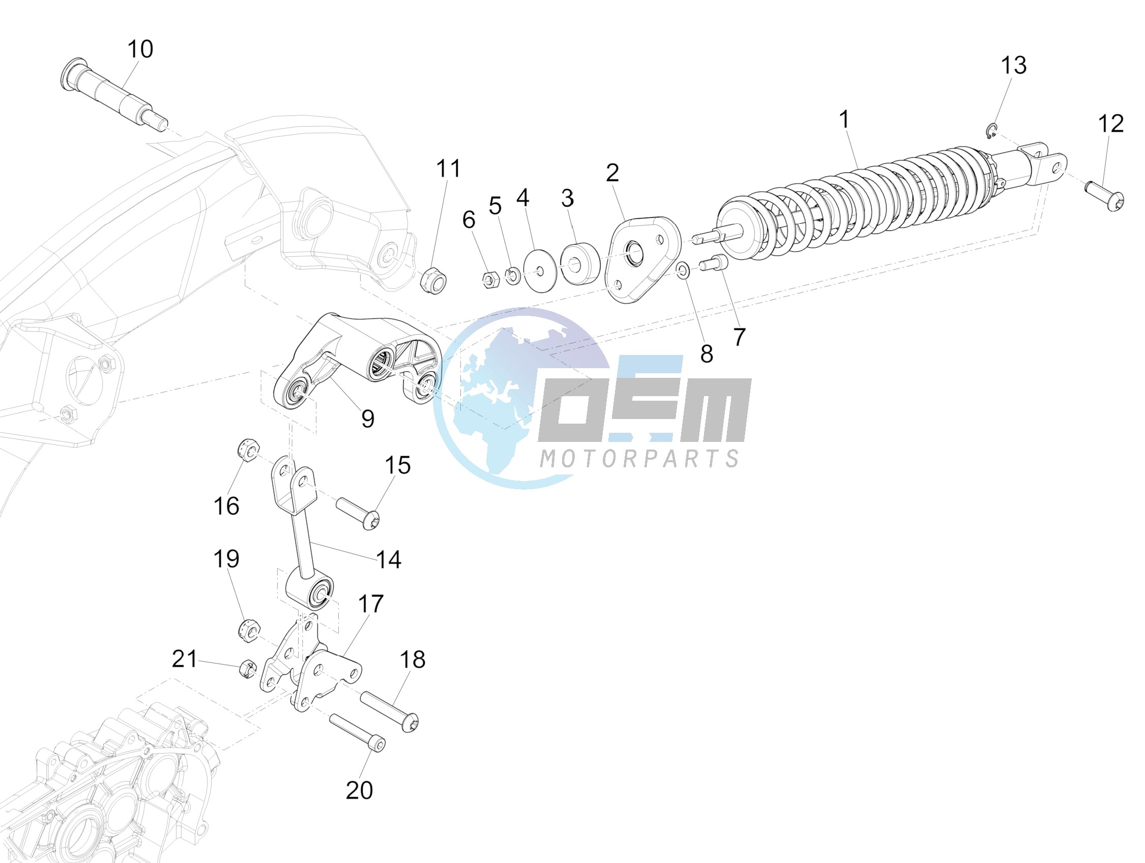 Rear suspension - Shock absorber/s