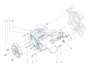 S 125 4T 2V E3 Taiwan drawing Flywheel magneto cover - Oil filter