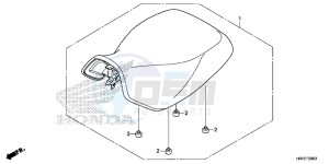 TRX500FM2H Europe Direct - (ED) drawing SEAT