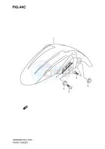 GSR600 (E2) drawing FRONT FENDER (MODEL K9)