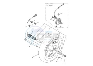 YP MAJESTY 250 drawing FRONT WHEEL