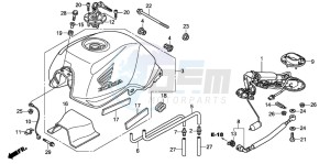 CBF1000S drawing FUEL TANK/FUEL PUMP