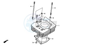 TRX450S drawing CYLINDER