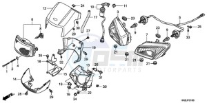 TRX500FA9 Australia - (U) drawing HEADLIGHT