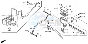 FJS600A 400 SILVER WING drawing REAR BRAKE MASTER CYLINDER