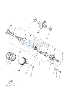 YFM450FWA YFM45FGB GRIZZLY 450 IRS AUSTRIA drawing CRANKSHAFT & PISTON