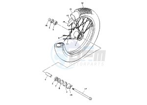 XV VIRAGO 535 drawing FRONT WHEEL