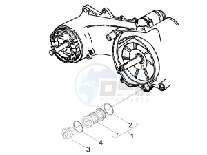 LXV 50 4T 2V 25 Kmh B-NL drawing Flywheel magneto cover - Oil filter