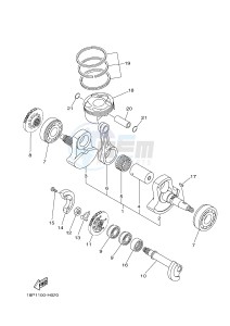 YFZ450R YFZ45YSXG (1TDN) drawing CRANKSHAFT & PISTON