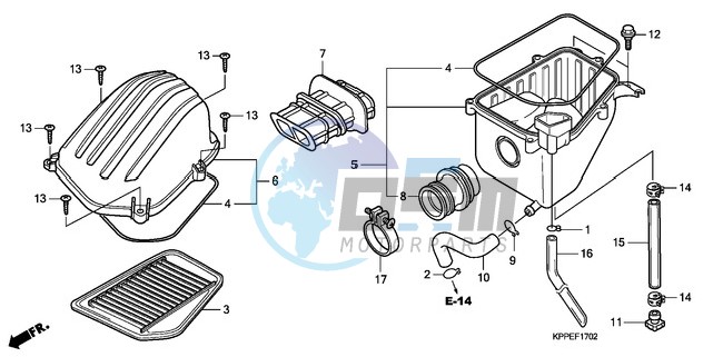 AIR CLEANER (CBR125RW7/RW9/RWA)