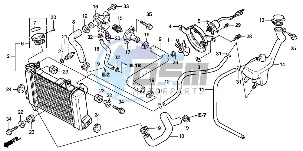 RADIATOR (CBR125R/RS/RW5/RW6/RW8)