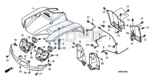 TRX250TMA ED drawing FRONT FENDER