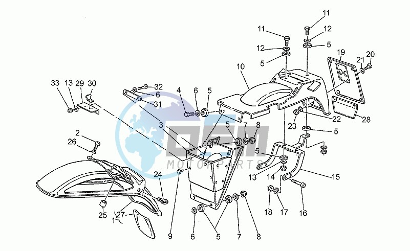 Front/rear mudguards