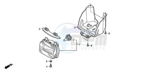 TRX250EX SPORTRAX 250 EX drawing HEADLIGHT (TRX250EX1/2/3/4/5)