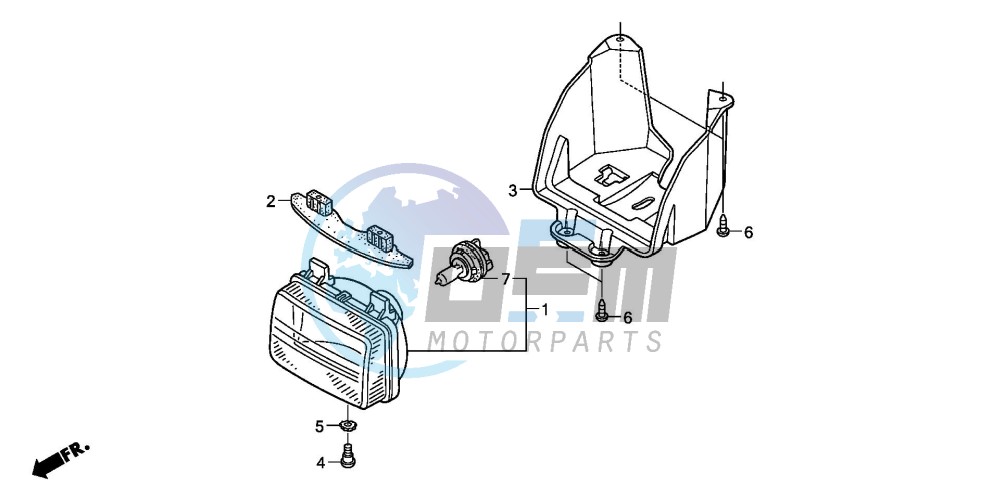 HEADLIGHT (TRX250EX1/2/3/4/5)