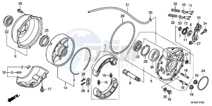 TRX420TEB drawing REAR BRAKE PANEL