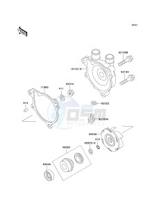 KL 650 A [KLR650] (A10-A14) [KLR650] drawing WATER PUMP