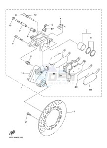 XJ6N 600 XJ6-N (NAKED) (20SJ) drawing REAR BRAKE CALIPER