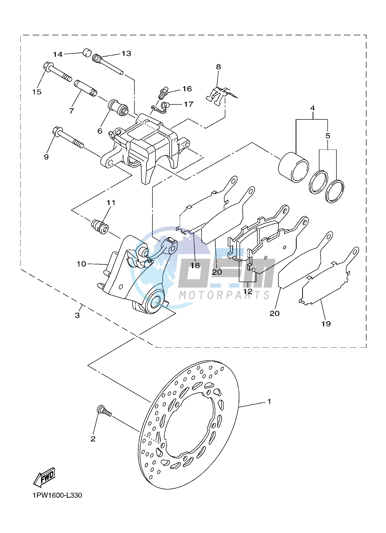 REAR BRAKE CALIPER