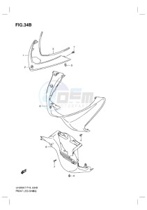 UH200G BURGMAN EU drawing FRONT LEG SHIELD