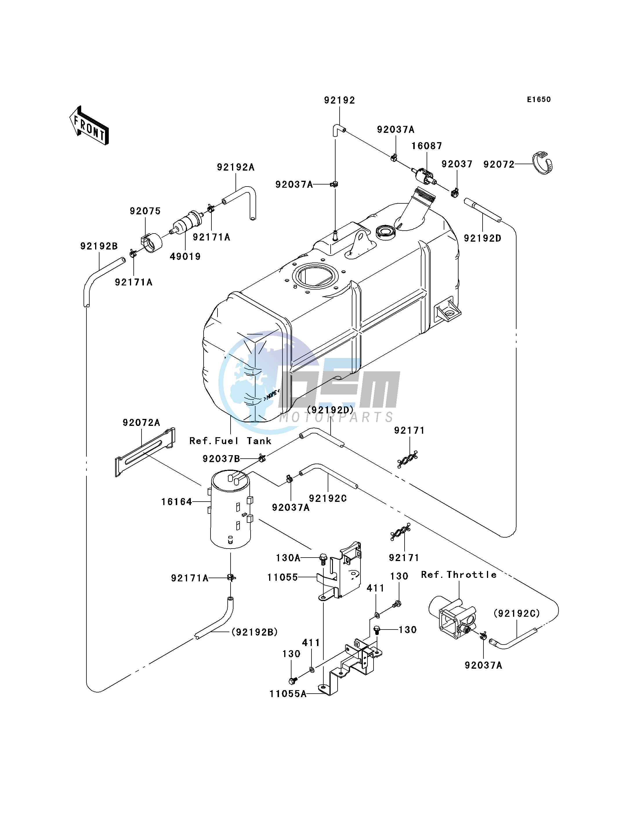 FUEL EVAPORATIVE SYSTEM-- CA- -