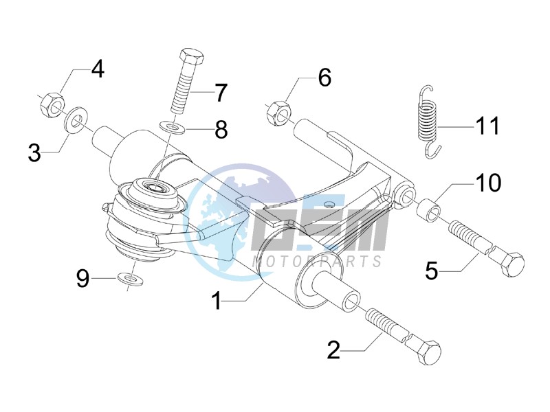 Swinging arm