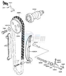 KLT 250 C [PRAIRIE] (C2-C3) [PRAIRIE] drawing CAMSHAFT_CHAIN_TENSIONER -- 84-85 C2_C3- -