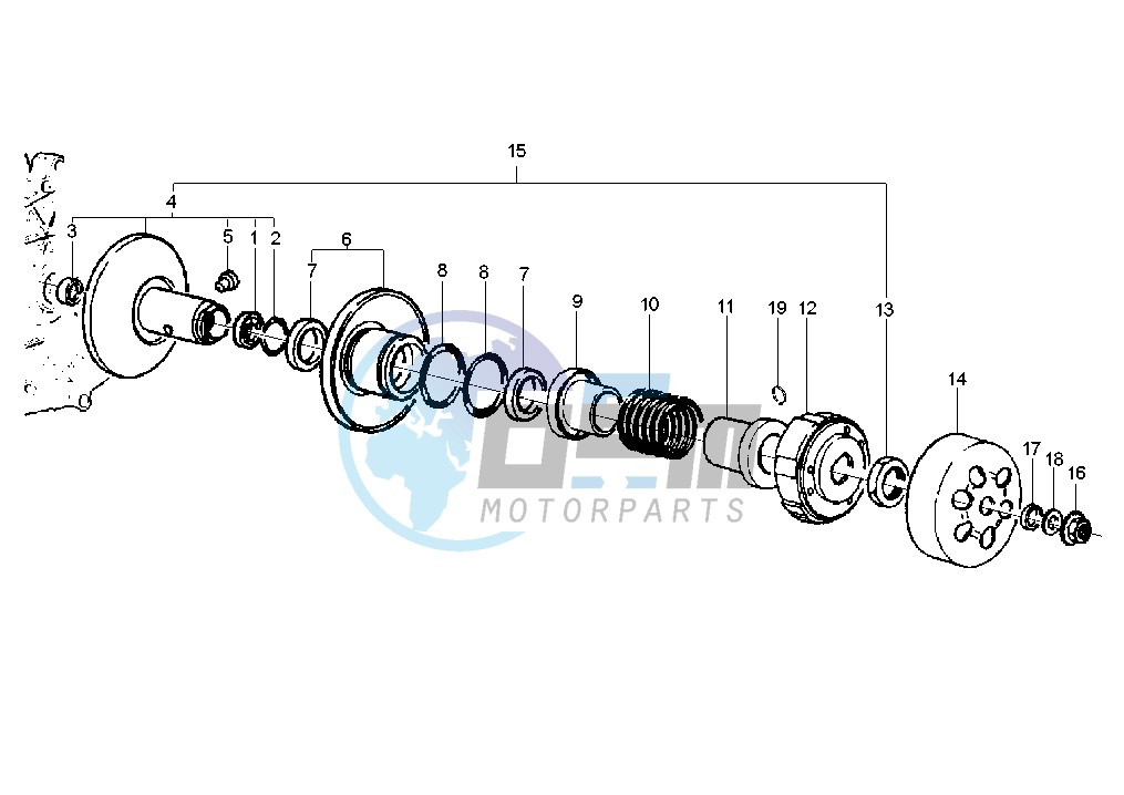 Driven pulley