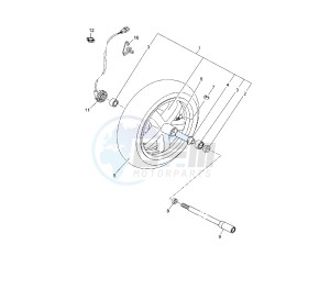 YP R X-MAX 125 drawing FRONT WHEEL