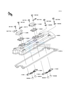 Z750 ZR750-J2H FR GB XX (EU ME A(FRICA) drawing Cylinder Head Cover