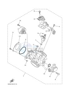 YXR700F YXR7FSPB RHINO 700 SPORTS EDITION (1RB9 1RBA 1RBB) drawing THROTTLE BODY ASSY 1