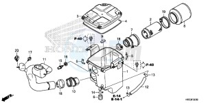 TRX420TE1E TRX420 ED drawing AIR CLEANER