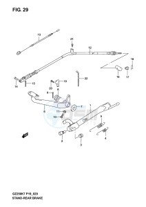 GZ250 (P19) drawing STAND - REAR BRAKE