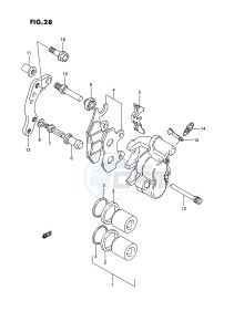 RM125 (E3) drawing FRONT CALIPER (MODEL N P R)