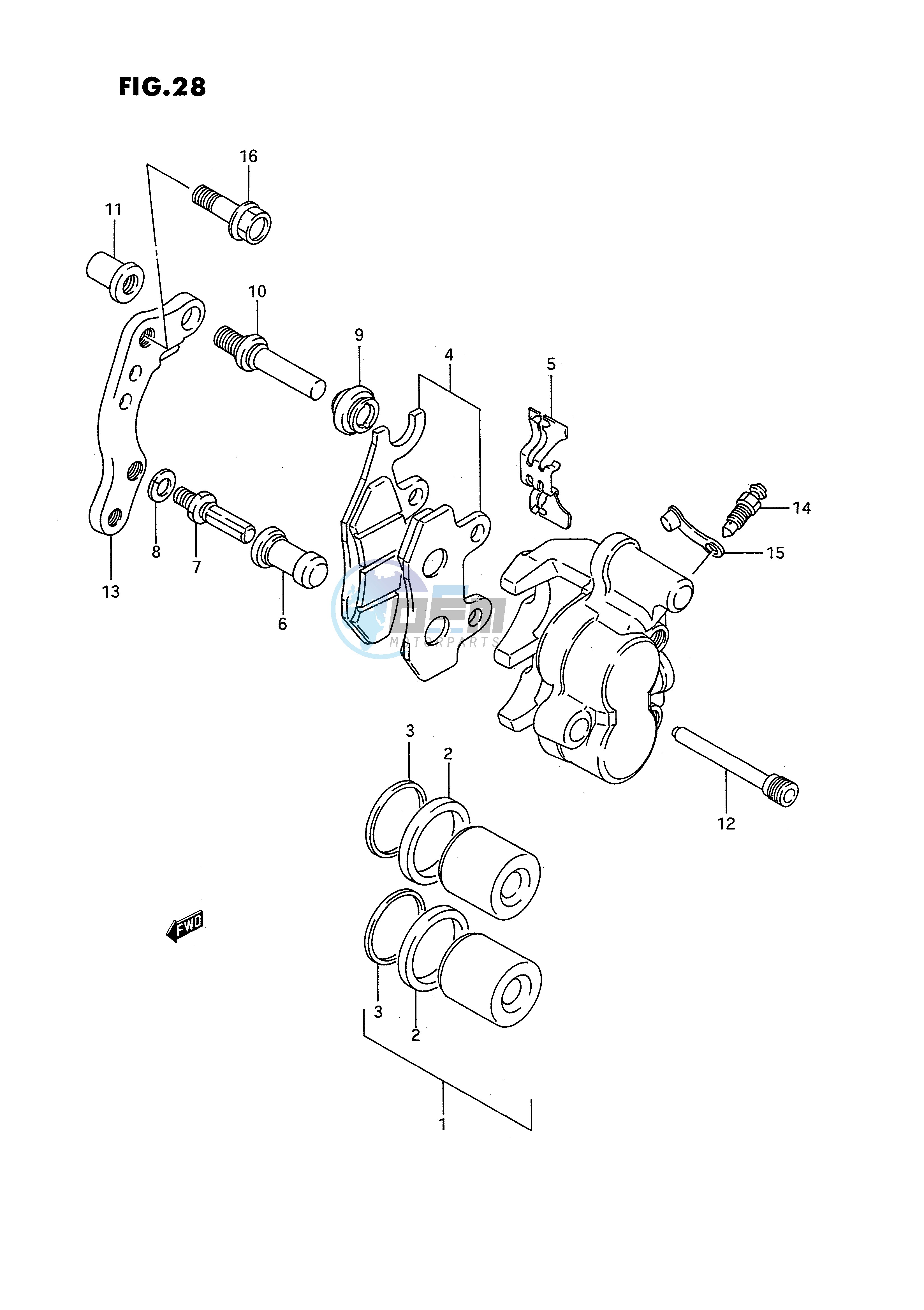 FRONT CALIPER (MODEL N P R)