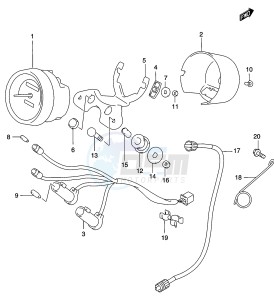 GZ250 (K3) drawing SPEEDOMETER (MODEL K2)