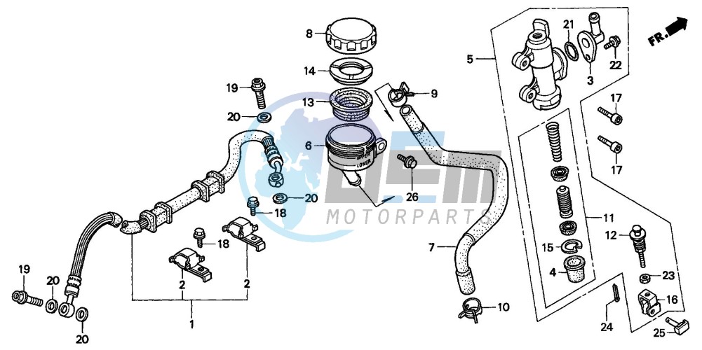 REAR BRAKE MASTER CYLINDER