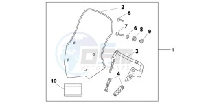 NC700XD NC700X 2ED drawing KIT WINDSCREEN